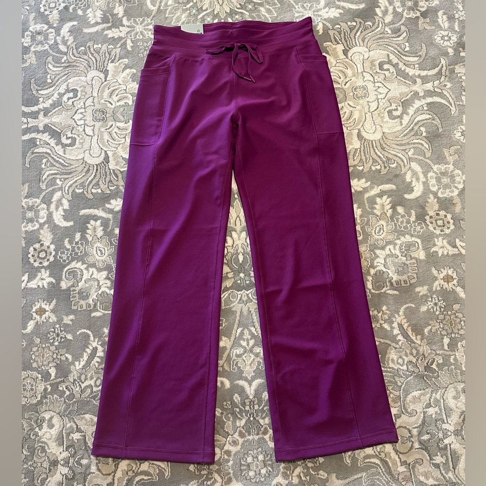 32 Degrees Cool High-Rise Ribbed Active Flare Pants